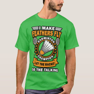 Retro badminton quote ontwerp meisje t-shirt