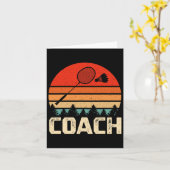 Retro Badminton Racket Shuttle Badminton Coach GIF Kaart (Gele Bloem)