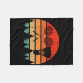Retro Badminton Racket Shuttle Grappige Badminton Fleece Deken (Voorkant (Horizontaal))
