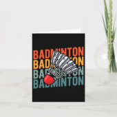 Retro Badminton Racket Team - Speler  Shutt Kaart (Voorkant)