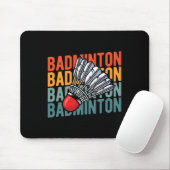 Retro Badminton Racket Team - Speler Shutt Muismat (Met muis)