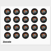 Retro Badminton Racket Team - Speler  Shutt Ronde Sticker (Vel)