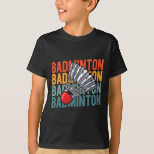 Retro Badminton Racket Team - Speler Shutt T-shirt
