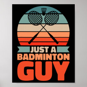 Retro Badminton -  shuttle gewoon een badminton Poster