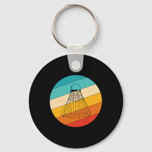 Retro Badminton Shuttle Player 1 Sleutelhanger