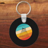  Retro Badminton Shuttle Player 1 Sleutelhanger (Voorkant)