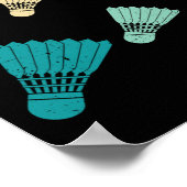 Retro Badminton Shuttle Poster (Hoek)