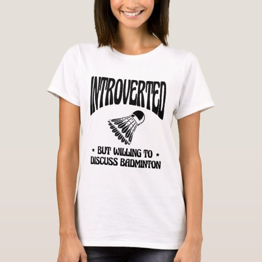 Retro Badminton Shuttle Racket T-shirt (Voorkant)