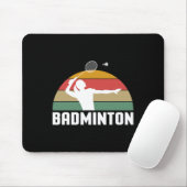 Retro Badminton Shuttle Speler Muismat (Met muis)