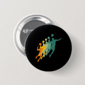 Retro Badminton Spelers Shuttle Sport Racket Coach Ronde Button 5,7 Cm (Voorkant /achterkant)