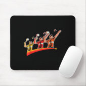 Retro Badminton Sport Speler Shuttle Muismat (Met muis)