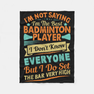 Retro badminton spreuk - Grappige shuttle quote Fleece Deken