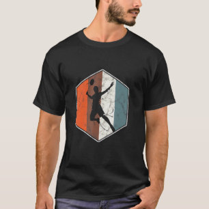 Retro Badminton Tennis Player poorten T-shirt
