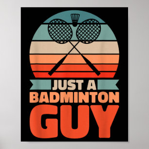 Retro Badminton - Vintage Shuttle Gewoon Badminton Poster