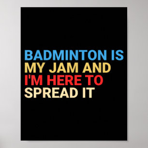 Retro Badmintonliefhebber Is Mijn Ding Leuk Poster
