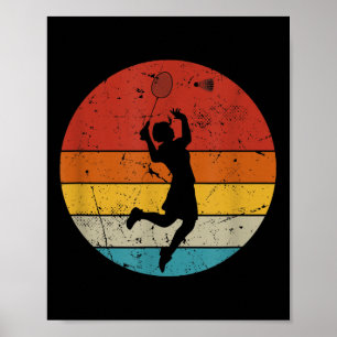 Retro Badmintonliefhebber Poster