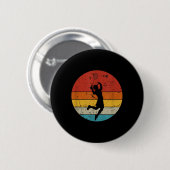 Retro Badmintonliefhebber Ronde Button 5,7 Cm (Voorkant /achterkant)