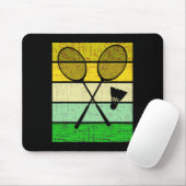 Retro badmintonrackets en pendelbadmintonspel muismat (Met muis)