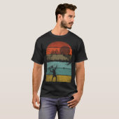 Retro Badmintonspeler sporten 2 T-shirt (Voorkant volledig)
