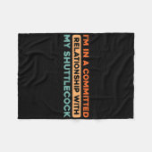 Retro Badmintonveld Teamracket - Vintage Shuttle Fleece Deken (Voorkant (Horizontaal))