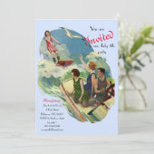 Retro  badpak kaart (Staand voorkant)