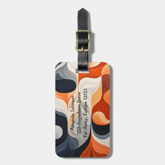 Retro bagagelabel (Voorkant verticaal)