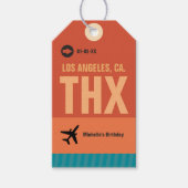 Retro Bagagelabel Verjaardagsfeest Cadeaulabel (Voorkant)