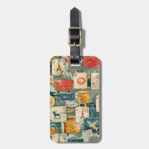 Retro bagagelabels voor reizen