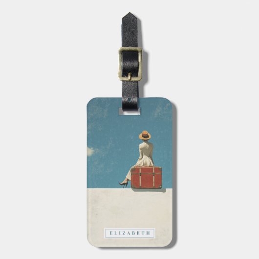 Retro bagagelabels voor reizen (Voorkant verticaal)