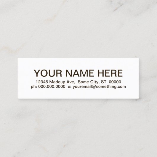 retro BAGELS Mini Visitekaartje (Achterkant)