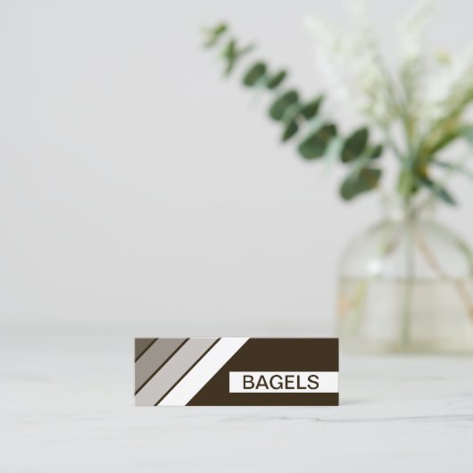 retro BAGELS Mini Visitekaartje (Staand voorkant)