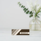 retro BAGELS Mini Visitekaartje (Staand voorkant)