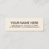 retro BAGELS Mini Visitekaartje (Achterkant)