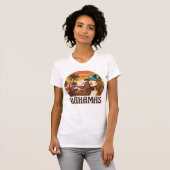 Retro Bahamas Beach Women Summer Vacation Sunset  T-shirt (Voorkant volledig)