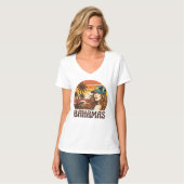 Retro Bahamas Beach Women Summer Vacation Sunset  T-shirt (Voorkant volledig)