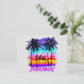 Retro  Bahama's Briefkaart Vakantie Cruise (Staand voorkant)