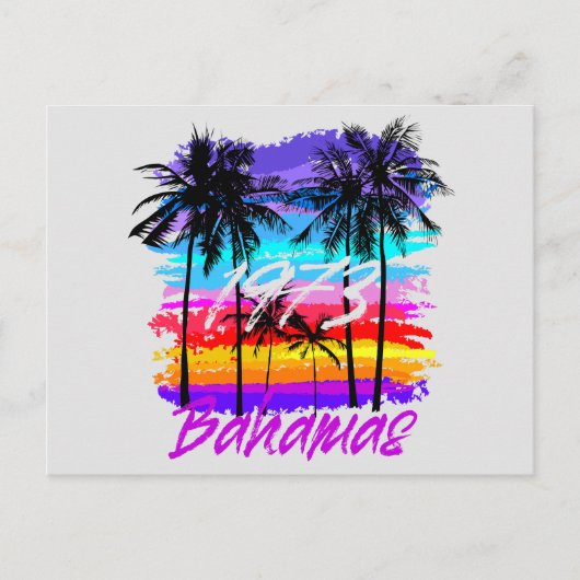 Retro  Bahama's Briefkaart Vakantie Cruise (Voorkant)