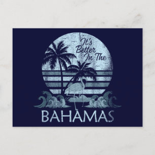 Retro  Bahama's Briefkaart Vakantie Cruise