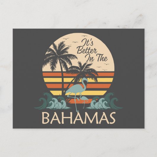 Retro  Bahama's Briefkaart Vakantie Cruise (Voorkant)