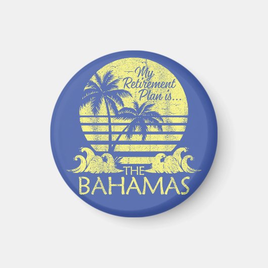 Retro Bahamas Magnet Vakantie Cruise  Strand (Voorkant)