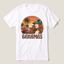 Retro Bahama's Strand Vrouwen Zomer Vakantie Zonso Tri-Blend Shirt