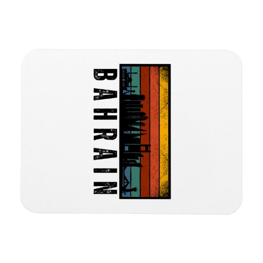 Retro bahrain  magneet (Horizontaal)