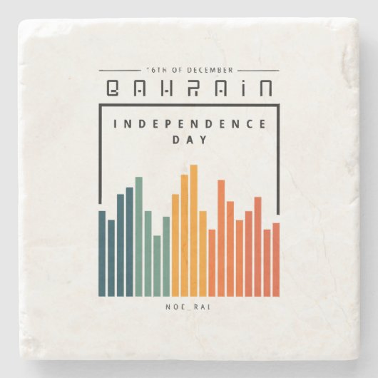 Retro bahrain stenen onderzetter (Voorkant)