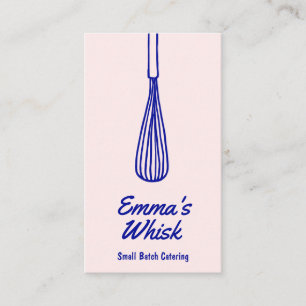 Retro Baker Hand Drawn Whisk Logo Visitekaartje
