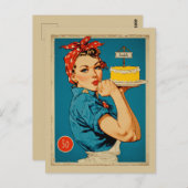 Retro Baker Pin-Up  Briefkaart (Voorkant / Achterkant)