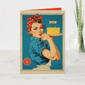 Retro Baker Pin-Up  Kaart (Voorkant)