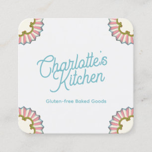 Retro Baker Vierkante Visitekaartje