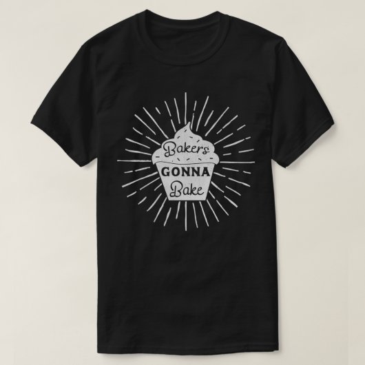 Retro Bakers Gonna Bake Cupcake Baking T-shirt (Design voorkant)
