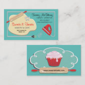 Retro Bakery Cookie Visitekaartje (Voorkant / Achterkant)