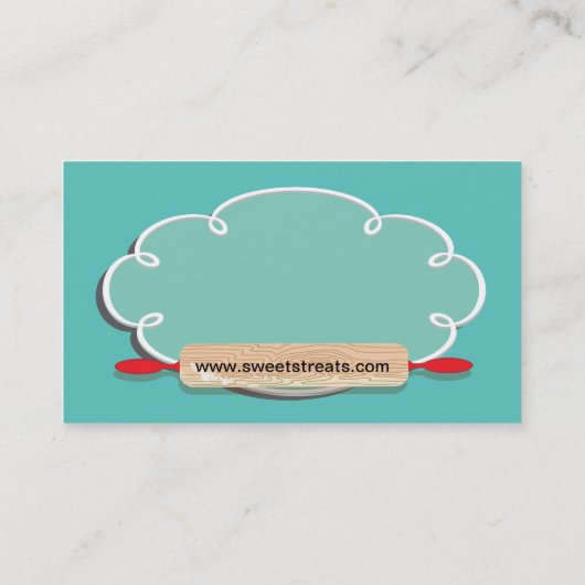 Retro Bakery Cookie Visitekaartje (Achterkant)